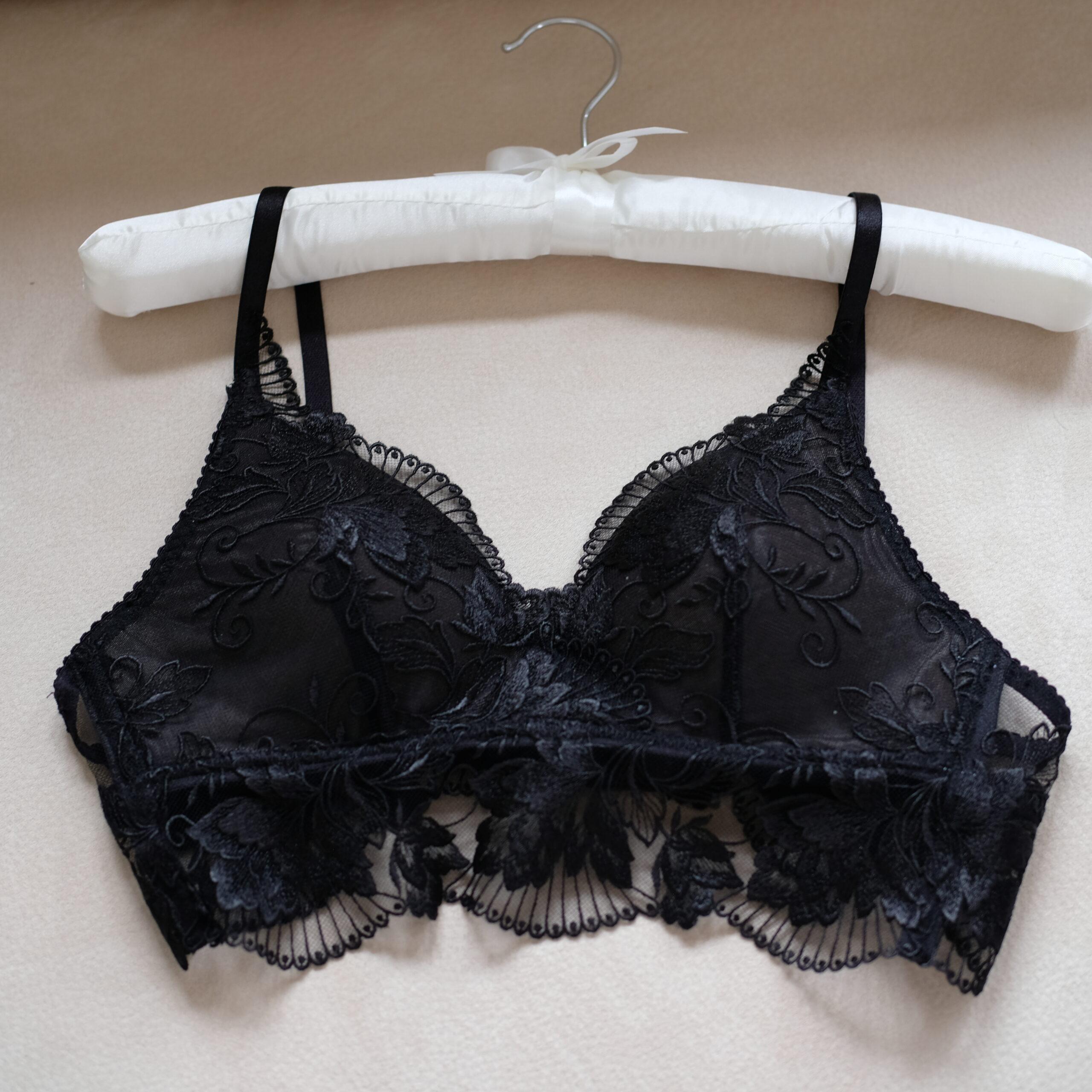 soutien gorge bralette en dentelle brodée – noir soutien gorge bralette en dentelle brodée – noir